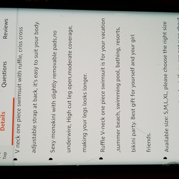 NWT LOW CUT PADDED RUFFLE MONOKINI SWIM BATHING SUIT SIZE LARGE - Picture 14 of 14